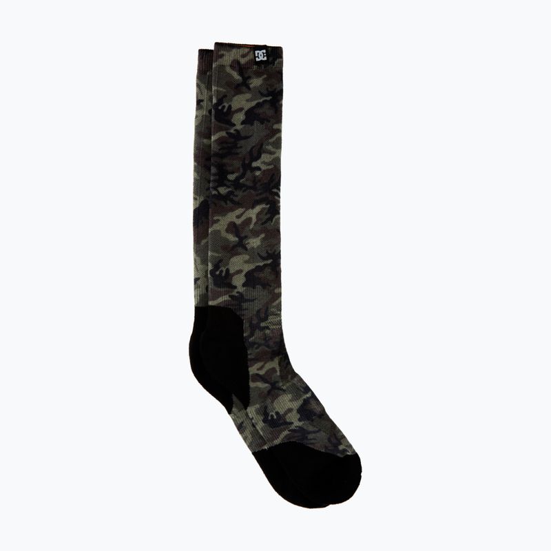 Vyriškos DC Summit snieglenčių kojinės woodland camo green 4