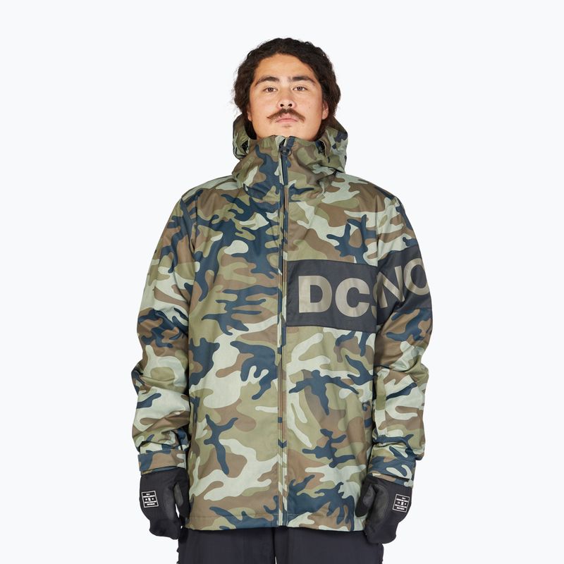 DC Propaganda woodland camo žalia vyriška snieglenčių striukė
