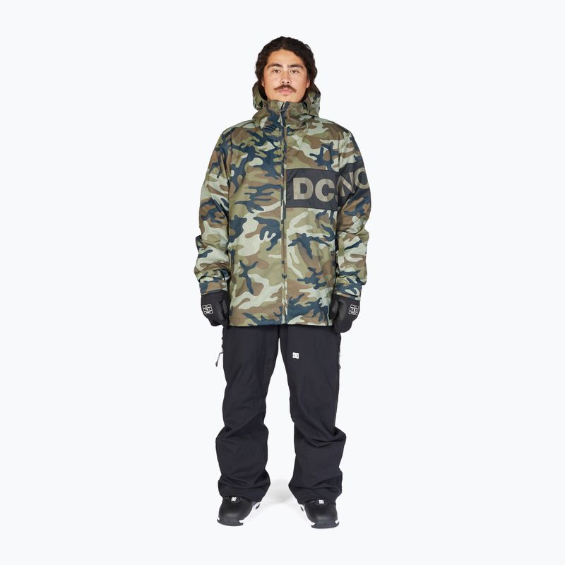 DC Propaganda woodland camo žalia vyriška snieglenčių striukė 2