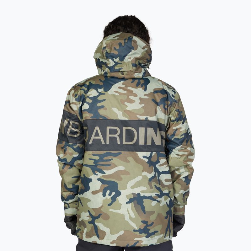 DC Propaganda woodland camo žalia vyriška snieglenčių striukė 3