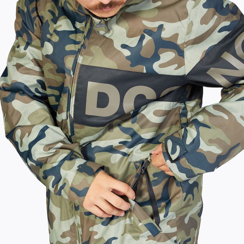 DC Propaganda woodland camo žalia vyriška snieglenčių striukė 4