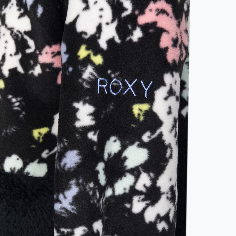 Vaikiškas snieglenčių džemperis ROXY Alabama true black flowers 4