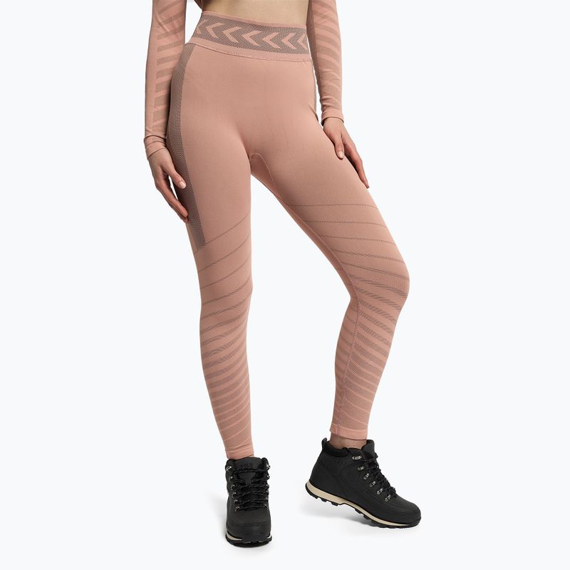 Moteriškos termo kelnės ROXY Base Layer pilkai violetinės spalvos