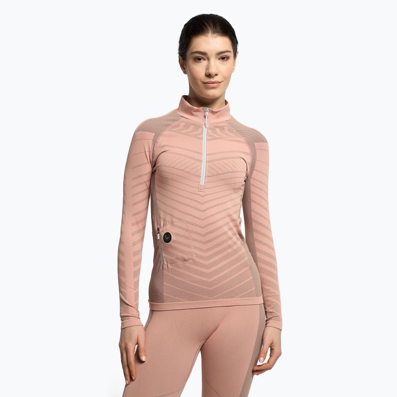 Moteriški termo megztiniai ROXY Base Layer Top Warmlink pilkai violetinė