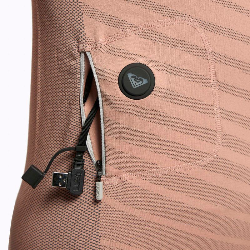 Moteriški termoaktyvūs marškinėliai ROXY Base Layer Top Warmlink gray violet 7