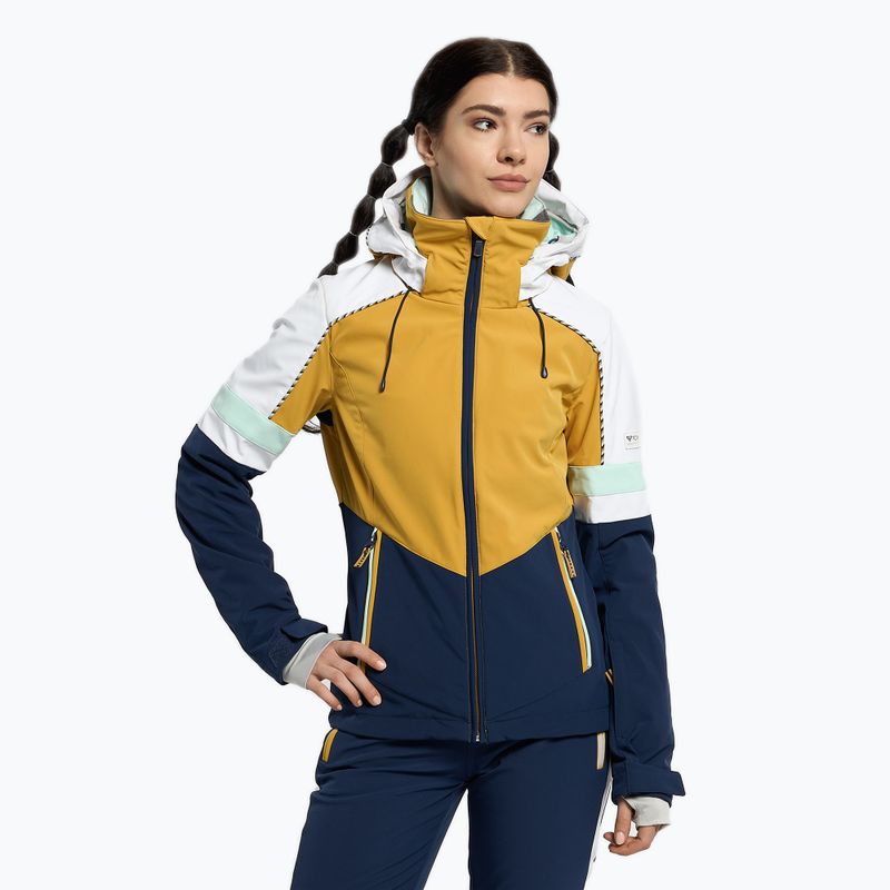 Moteriška snieglenčių striukė ROXY Peak Chic Softshell honey