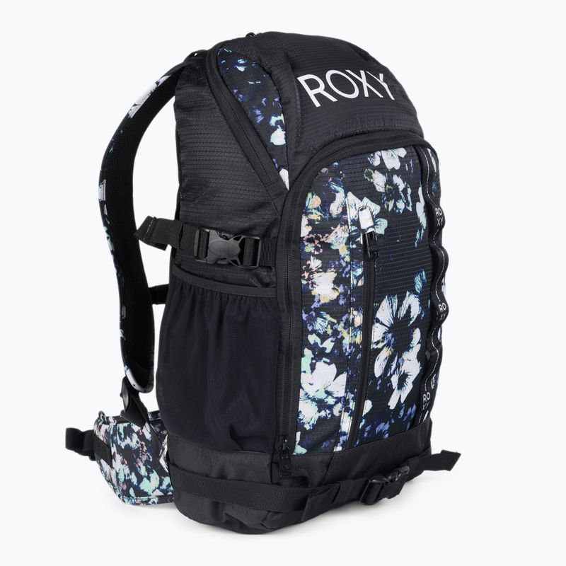 Moteriška snieglenčių kuprinė ROXY Tribute 23 l true black flowers 2