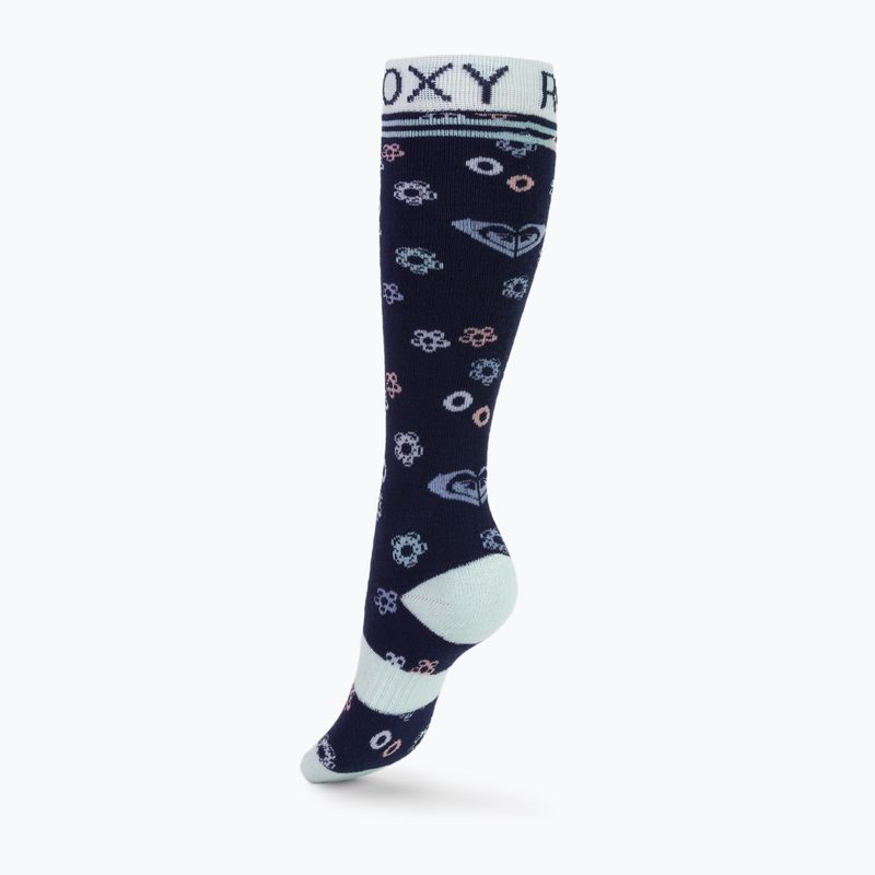 Vaikiškos snieglenčių kojinės ROXY Frosty medieval blue neo logo 2