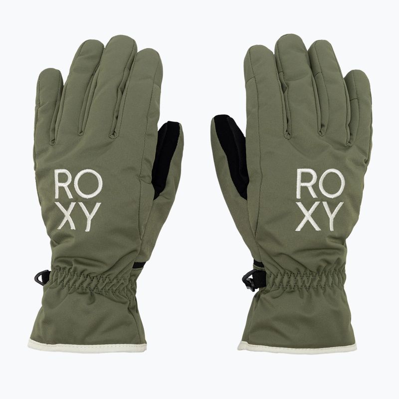 Moteriškos snieglenčių pirštinės ROXY Freshfields deep lichen green 3