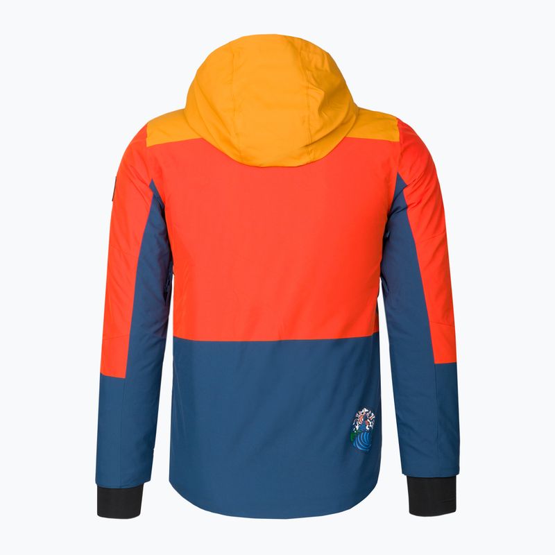 Quiksilver Kai Jones Ambition vaikiška snieglenčių striukė vaikams oranžinė ir tamsiai mėlyna EQBTJ03169 2