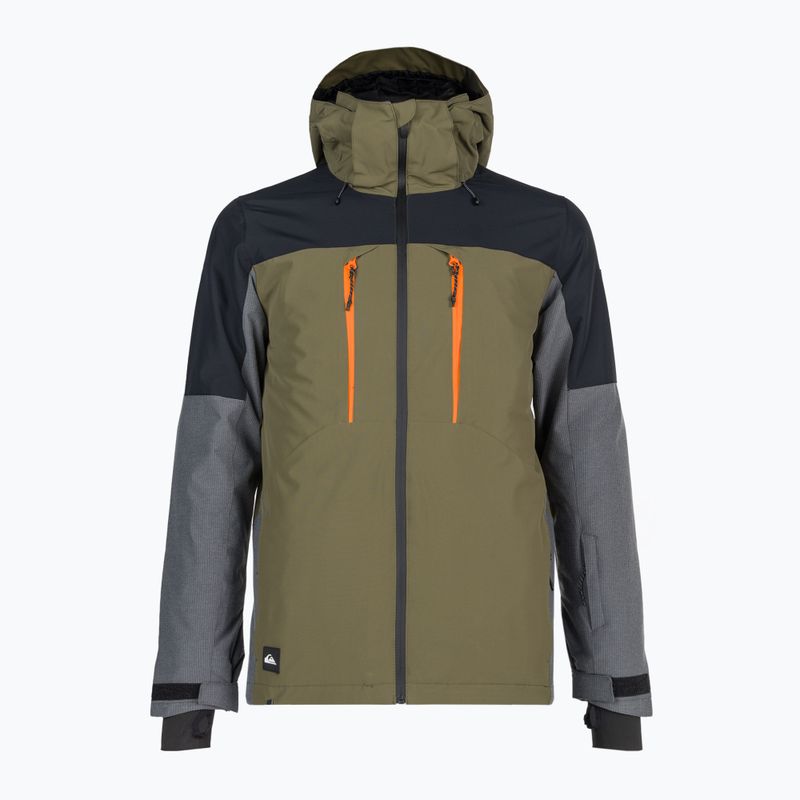 Quiksilver Mission Plus vyriška snieglenčių striukė juoda-žalia EQYTJ03371