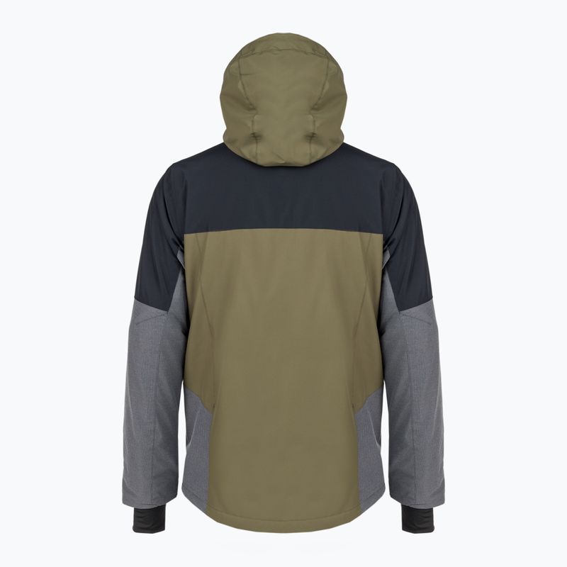 Quiksilver Mission Plus vyriška snieglenčių striukė juoda-žalia EQYTJ03371 2