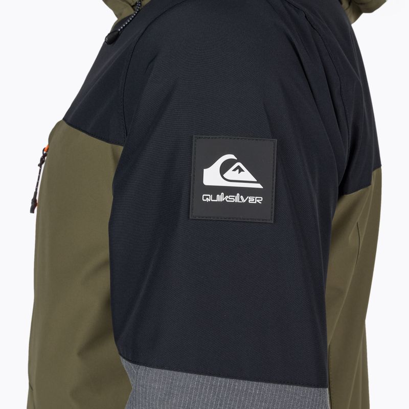 Quiksilver Mission Plus vyriška snieglenčių striukė juoda-žalia EQYTJ03371 4