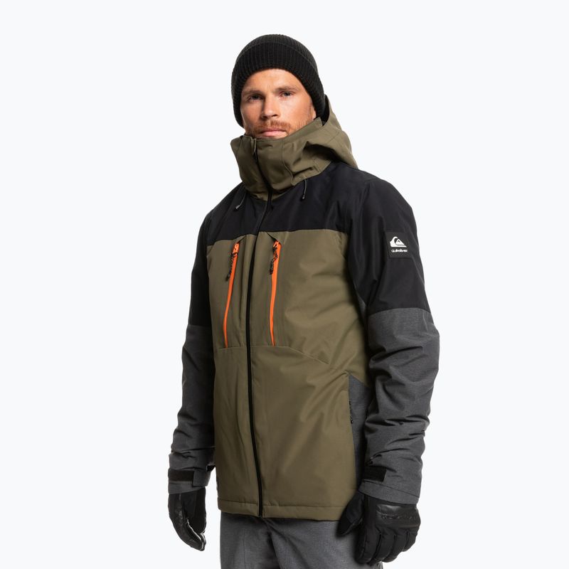 Quiksilver Mission Plus vyriška snieglenčių striukė juoda-žalia EQYTJ03371 7