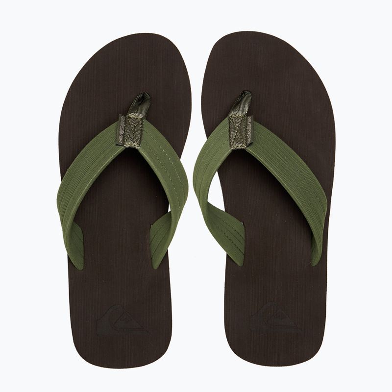 Quiksilver vyriškos Molokai Layback Textured šlepetės rudos spalvos AQYL101266 12