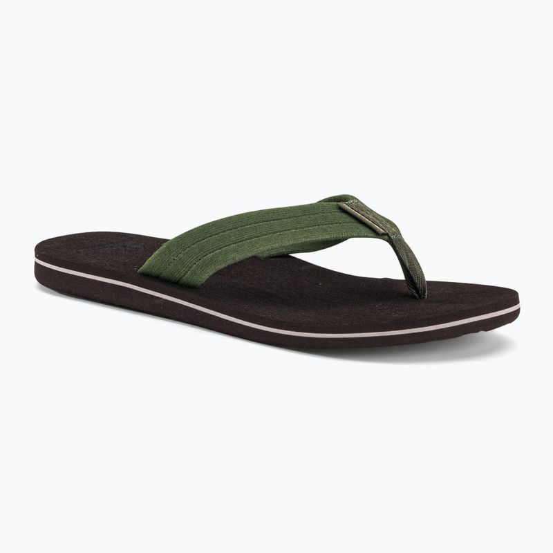 Quiksilver vyriškos Molokai Layback Textured šlepetės rudos spalvos AQYL101266