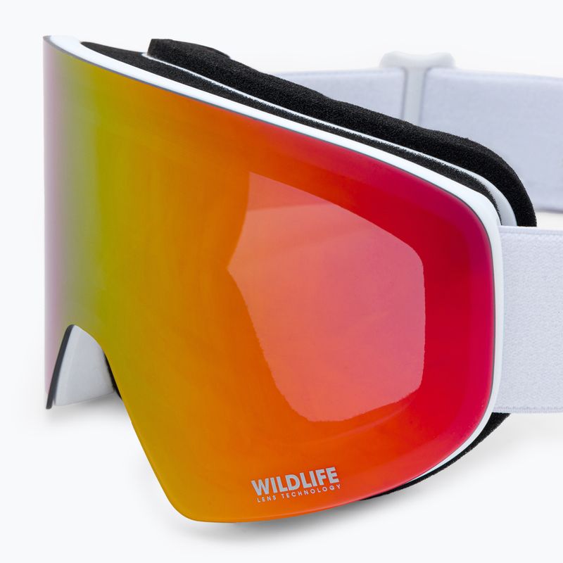 VonZipper Encore white gloss/wildlife fire chrome snieglenčių akiniai AZYTG00114-WFC 5