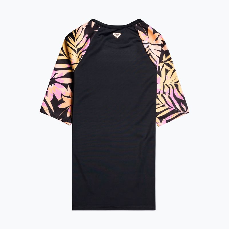 ROXY Active Joy vaikiški maudymosi marškinėliai Lycra antracite zebra jungle girl 5
