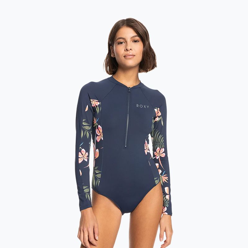 Moteriškas vientisas maudymosi kostiumėlis ROXY Into The Sun Onesie mood indigo tropical depht 4