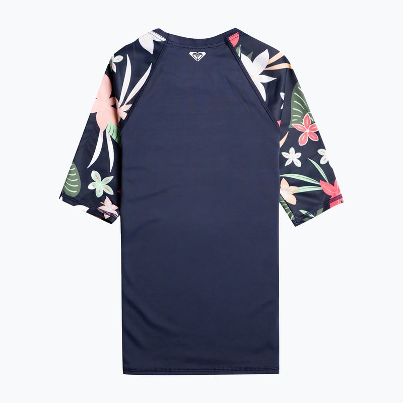ROXY vaikiški maudymosi marškinėliai ROXY Printed Sleeves mood indigo alma 2