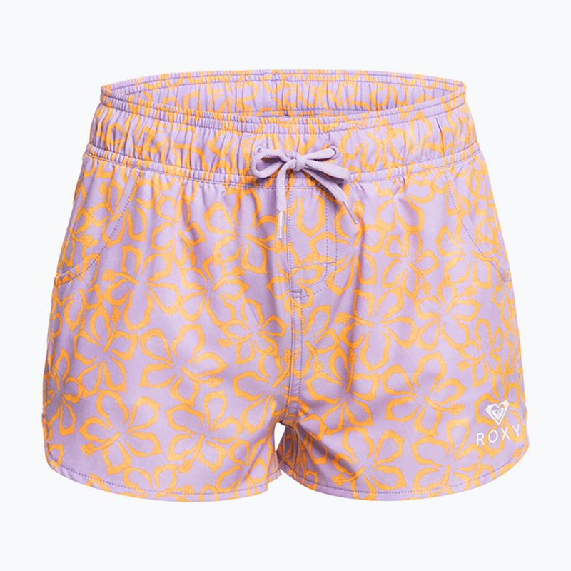 Moteriški ROXY Wave Printed 2" mock orange hawaiianheat maudymosi šortai