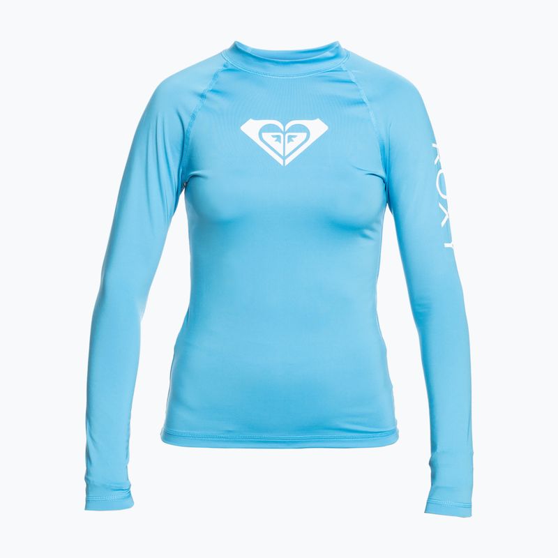 Moterų maudymosi marškinėliai ilgomis rankovėmis ROXY Whole Hearted azure blue