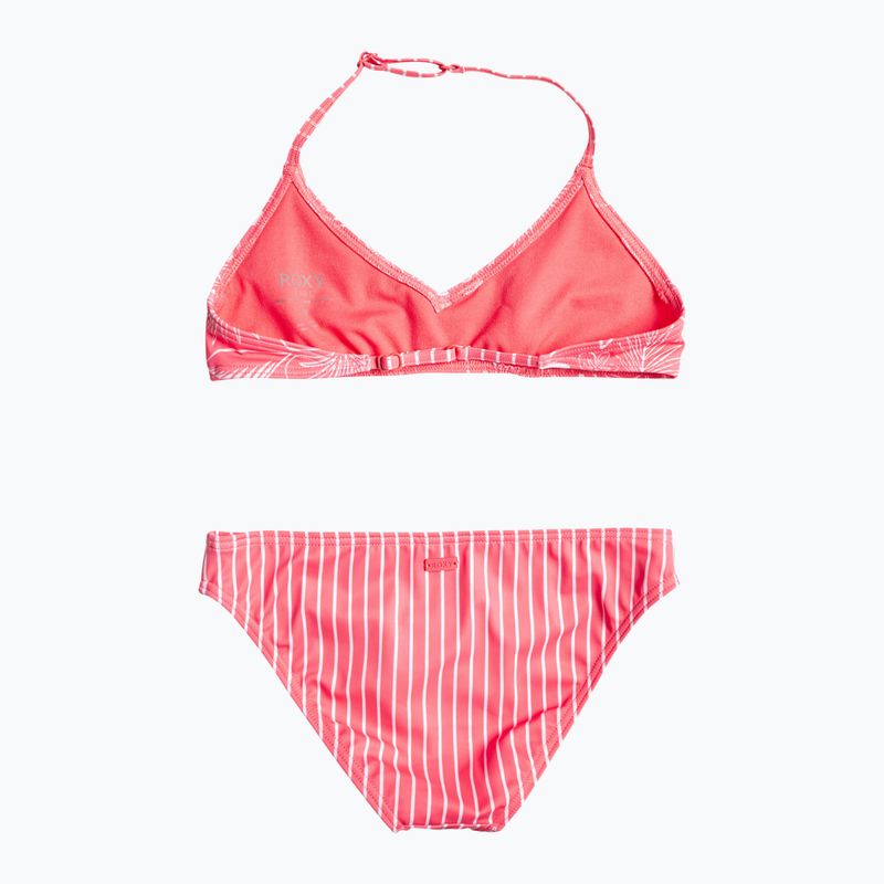 Vaikiškas dviejų dalių maudymosi kostiumėlis ROXY Vacay For Life Triangle Bra Set sunkissed coral tropical tide 2