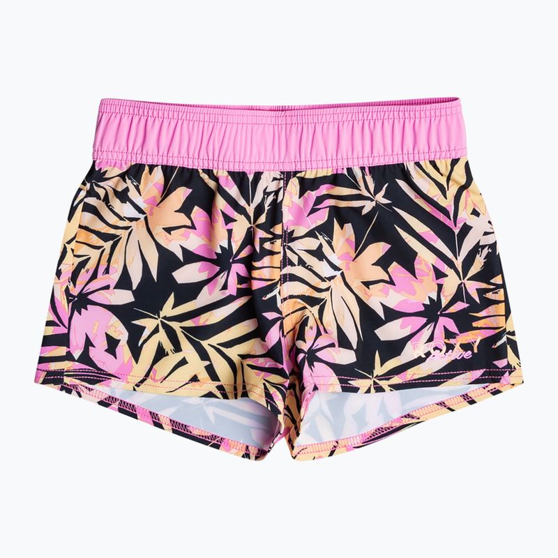ROXY Desert Rider vaikiški maudymosi šortai antracitinės spalvos zebra jungle girl