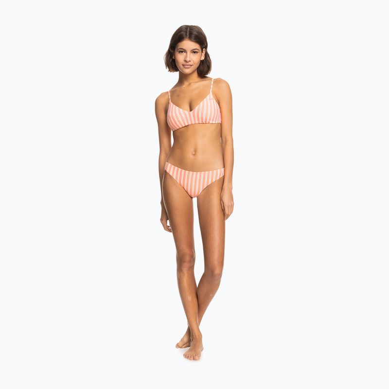ROXY Into The Sun papaya punch novelta stripe swim suit bottom h 3