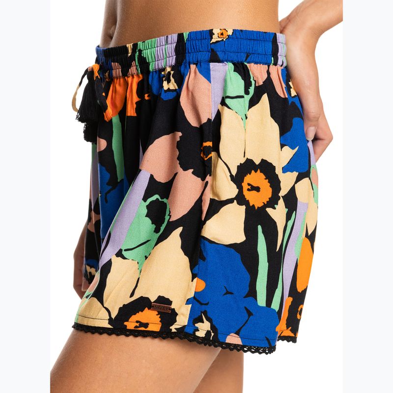 Moteriški maudymosi šortai ROXY Salty Tan anthracite flower jammin 6
