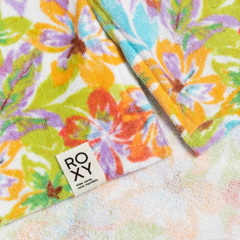 Moterų ROXY Stay Magical Spausdintas sniego baltumo pualani combo pončo 3