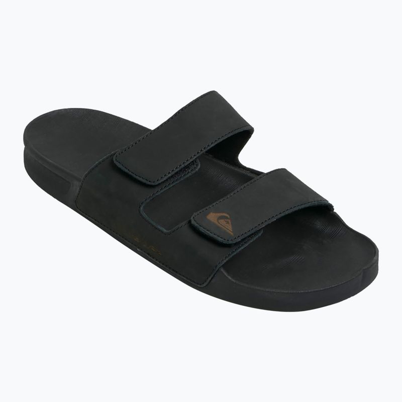 Vyriškos šlepetės Quiksilver Rivi Leather Double Adjust black 1