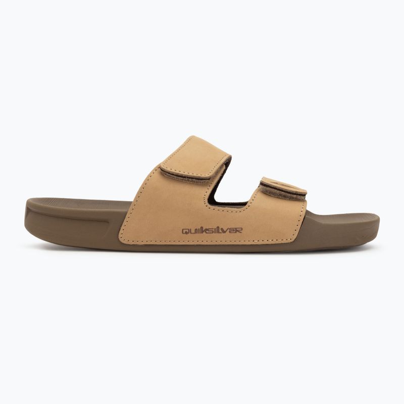 Vyriškos šlepetės Quiksilver Rivi Leather Double Adjust tan 1 2