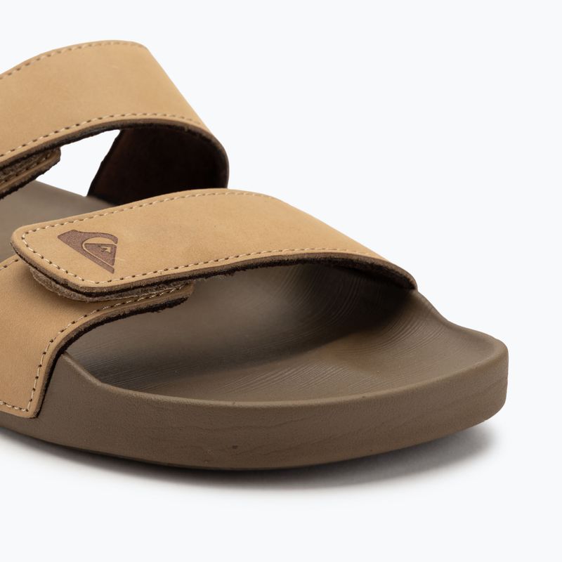 Vyriškos šlepetės Quiksilver Rivi Leather Double Adjust tan 1 7