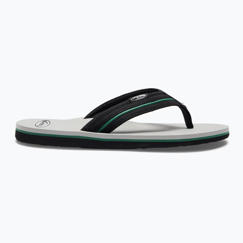 Quiksilver vyriškos Molokai Layback Saturn šlepetės balta ir juoda AQYL101319 10