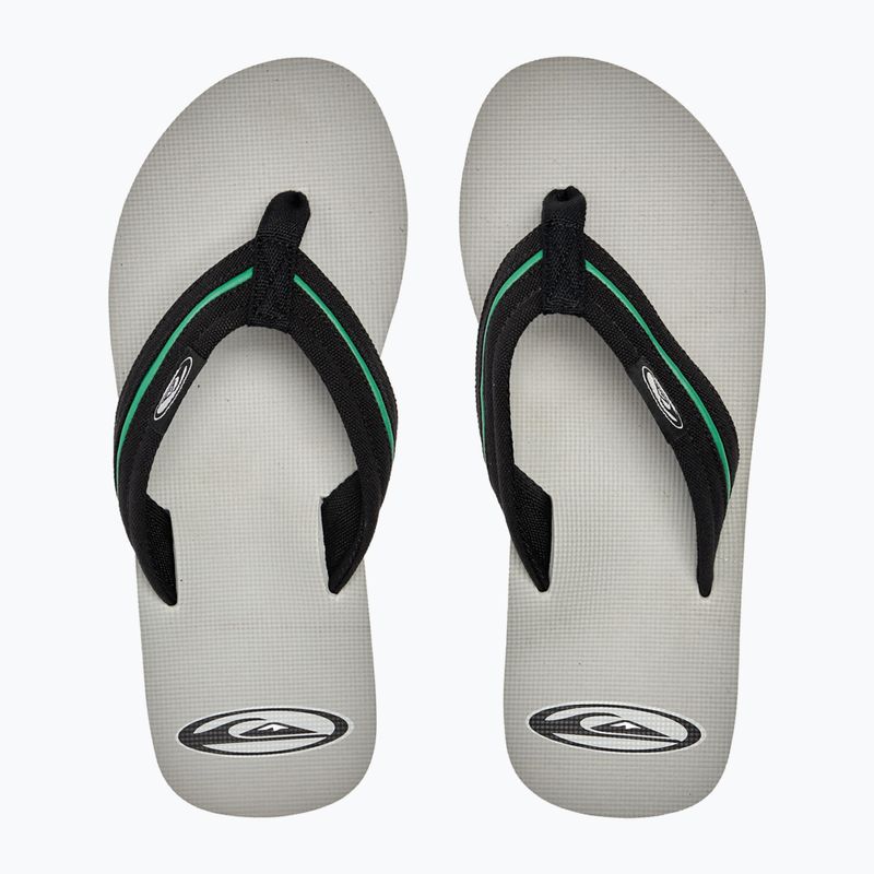 Quiksilver vyriškos Molokai Layback Saturn šlepetės balta ir juoda AQYL101319 12