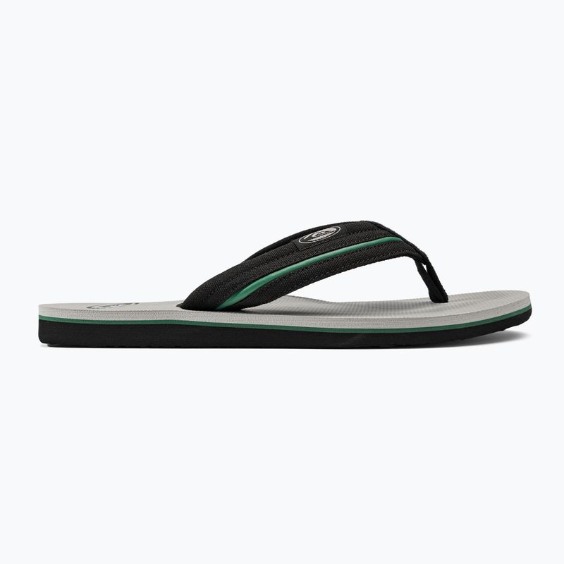 Quiksilver vyriškos Molokai Layback Saturn šlepetės balta ir juoda AQYL101319 2