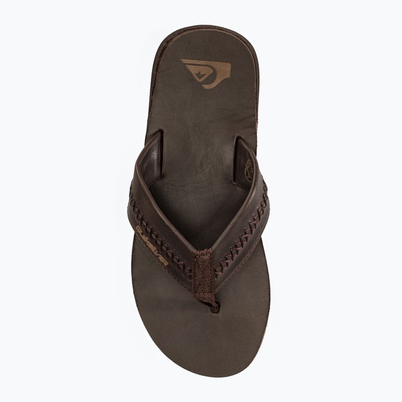 Vyriškos šlepetės per pirštą Quiksilver Carver Natural II brown 1 5