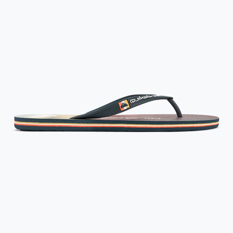 Quiksilver Molokai Massive grey/orange/grey vyriškos šlepetės 2