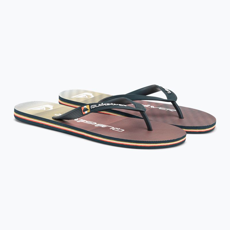 Quiksilver Molokai Massive grey/orange/grey vyriškos šlepetės 4