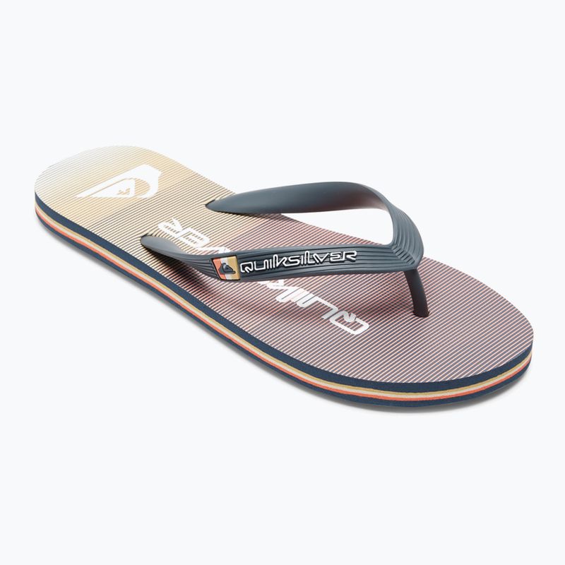 Quiksilver Molokai Massive grey/orange/grey vyriškos šlepetės 9