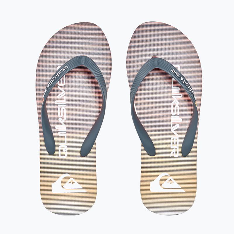 Quiksilver Molokai Massive grey/orange/grey vyriškos šlepetės 12