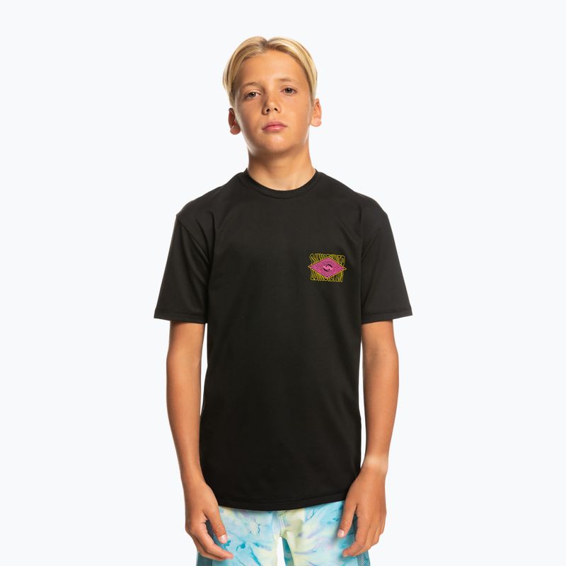 Quiksilver Radical Surf SS Y vaikiški maudymosi marškinėliai juodi