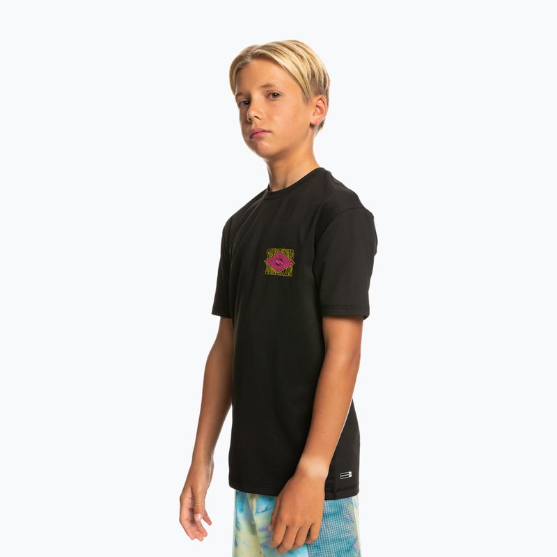 Quiksilver Radical Surf SS Y vaikiški maudymosi marškinėliai juodi 2