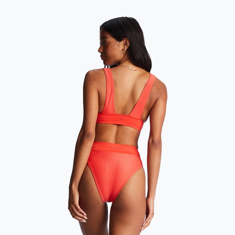Billabong Lined Up Rise ryškios aguonos maudymosi kostiumėlio apačia 2