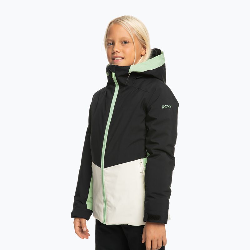 Vaikiška snieglenčių striukė ROXY Silverwinter Girl true black 2