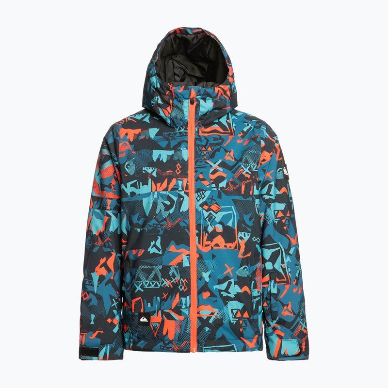 Vaikiška slidinėjimo striukė Quiksilver Mission Printed Youth building moutains grenadine