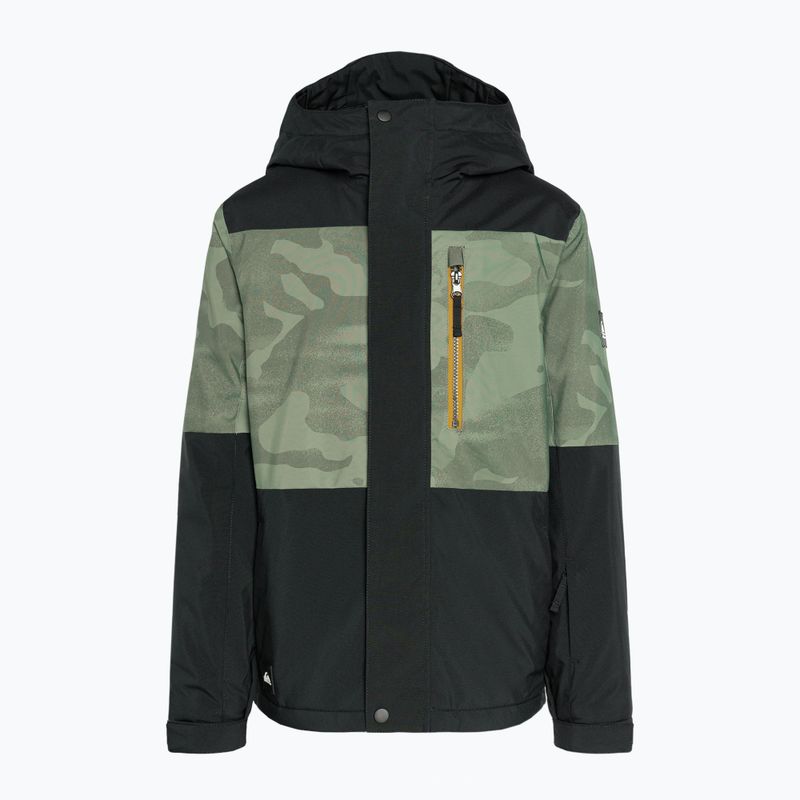 Vaikiška slidinėjimo striukė Quiksilver Mission Printed Block Youth spray camo laurel wreath