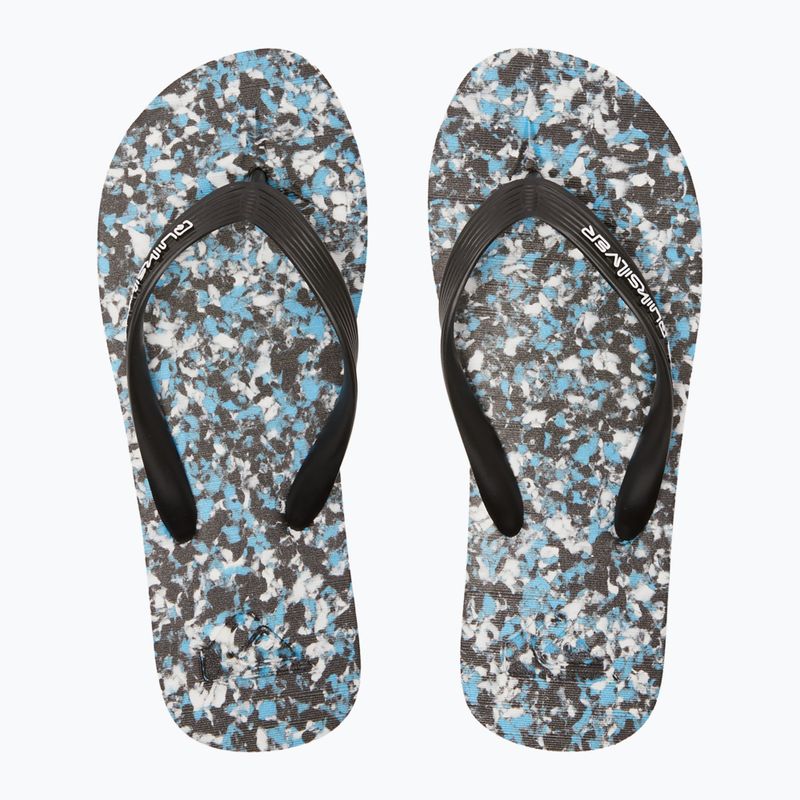Vyriškos šlepetės per pirštą Quiksilver Molokai Recycled black/blue/blue 9