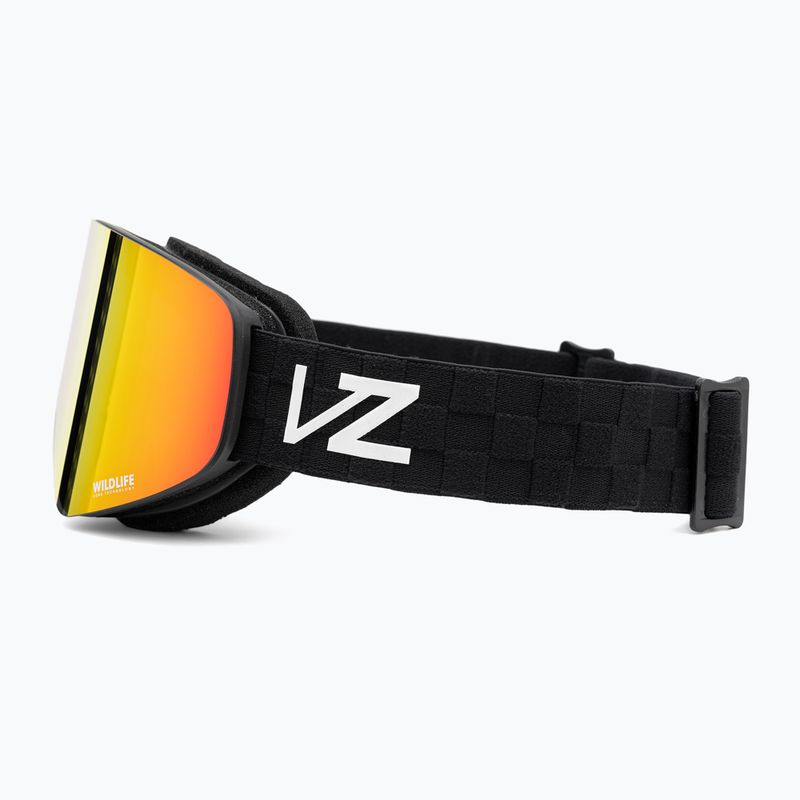 VonZipper Encore black satin/wildlife fire chrome snieglenčių akiniai 4